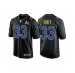 Men's Los Angeles Rams #33 Nick Scott Black 2022 Super Bowl LVI Game Stitched Jersey