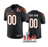 Men's Cincinnati Bengals ACTIVE PLAYER Custom Black 2022 Super Bowl LVI Vapor Limited Stitched Jersey