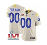 Men's Los Angeles Rams ACTIVE PLAYER Custom 2022 Bone Super Bowl LVI Vapor Limited Stitched Jersey