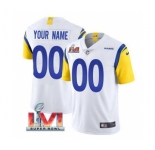 Men's Los Angeles Rams ACTIVE PLAYER Custom 2022 White Super Bowl LVI Vapor Limited Stitched Jersey