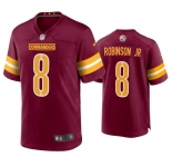 Men Washington Commanders #8 Brian Robinson Jr  Burgundy Game Stitched Jersey