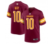 Men's Washington Commanders #10 Way Game Red Stitched Football Jersey