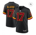 Men's Washington Commanders #17 Terry McLaurin Black Nike Hail Raiser Game Stitched Jersey