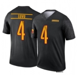 Men's Washington Commanders #4 Luvu Black Game Stitched Jersey
