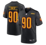 Men's Washington Commanders #90 Montez Swea 2022 Black Game Stitched Jersey