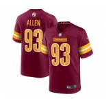 Men's Washington Commanders #93 Jonathan Allen 2022 Burgundy Game Stitched Jersey