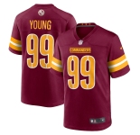 Men's Washington Commanders  #99 Chase Young 2022 Burgundy Game Stitched Jersey