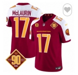 Men Washington Commanders #17 Terry McLaurin Red White F U S E 2024 Limited Stitched Football Jersey