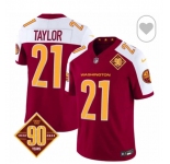 Men Washington Commanders #21 Sean Taylor Red White F U S E 2024 Limited Stitched Football Jersey
