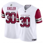 Men Washington Commanders #30 Austin Ekeler White 2023 F U S E Vapor Limited Stitched Football Jersey