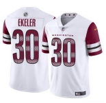 Men Washington Commanders #30 Austin Ekeler White Vapor Limited Stitched Football Jersey