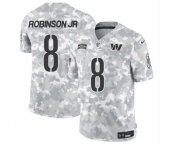 Men Washington Commanders #8 Brian Robinson Jr 2024 F U S E Arctic Camo Salute To Service Limited Stitched Football Jersey