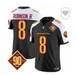 Men Washington Commanders #8 Brian Robinson Jr  Black White F U S E 2024  Limited Stitched Football Jersey
