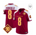 Men Washington Commanders #8 Brian Robinson Jr Red White F U S E 2024 Limited Stitched Football Jersey