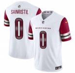 Men's Washington Commanders #0 Mike Sainristill White 2025 F.U.S.E. Vapor Limited Football Stitched Jersey