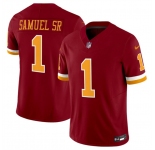 Men's Washington Commanders #1 Deebo Samuel Sr. Burgundy 2025 F.U.S.E. Throwback Limited Football Stitched Jersey