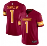 Men's Washington Commanders #1 Deebo Samuel Sr Burgundy 2025 Vapor Limited Football Stitched Jersey