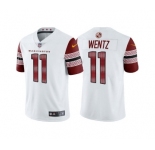 Men's Washington Commanders #11 Carson Wentz 2022 White Vapor Untouchable Stitched Jersey