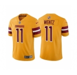 Men's Washington Commanders #11 Carson Wentz Gold Vapor Untouchable Stitched Football Jersey