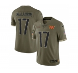 Men's Washington Commanders #17 Terry McLaurin 2022 Olive Salute To Service Limited Stitched Jersey