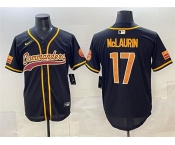 Men's Washington Commanders #17 Terry McLaurin Black Limited Stitched Baseball Jersey