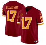 Men's Washington Commanders #17 Terry McLaurin Burgundy 2025 F.U.S.E. 4-Star C Patch Throwback Limited Football Stitched Jersey