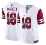 Men's Washington Commanders #18 Marcus Mariota White 2024 F.U.S.E Vapor Limited Stitched Football Jersey