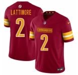 Men's Washington Commanders #2 Marshon Lattimore Burgundy 2025 F.U.S.E. Vapor Limited Football Stitched Jersey