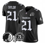 Men's Washington Commanders #21 Sean Taylor Black  75TH Patch 2026 F.U.S.E. Hail Raiser Alternate Vapor Limited Stitched Football Jersey