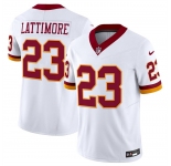 Men's Washington Commanders #23 Marshon Lattimore White 2025 F.U.S.E. Throwback Vapor Limited Football Stitched Jersey