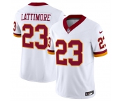 Men's Washington Commanders #23 Marshon Lattimore White 2025 F.U.S.E. Throwback Vapor Limited Football Stitched Jersey