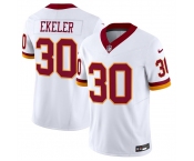Men's Washington Commanders #30 Austin Ekeler White 2025 F.U.S.E. Throwback Vapor Limited Football Stitched Jersey