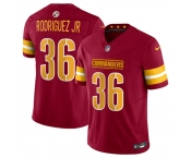 Men's Washington Commanders #36 Chris Rodriguez Jr Burgundy 2025 Draft F.U.S.E. Vapor Limited Football Stitched Jersey