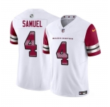Men's Washington Commanders #4 Curtis Samuel White 2023 F.U.S.E. Vapor Limited Football Stitched Jersey