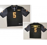 Men's Washington Commanders #5 Jayden Daniels Nike Black Alternate Vapor Untouchable Limited Jersey