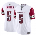 Men's Washington Commanders #5 Jayden Daniels White 2024 Draft F.U.S.E Vapor Limited Football Stitched Jersey