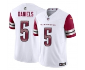 Men's Washington Commanders #5 Jayden Daniels White 2024 Draft F.U.S.E Vapor Limited Football Stitched Jersey