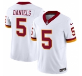 Men's Washington Commanders #5 Jayden Daniels White 2025 F.U.S.E. Throwback Vapor Limited Football Stitched Jersey