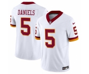 Men's Washington Commanders #5 Jayden Daniels White 2025 F.U.S.E. Throwback Vapor Limited Football Stitched Jersey
