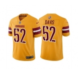 Men's Washington Commanders #52 Jamin Davis Gold Vapor Untouchable Stitched Football Jersey