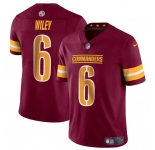 Men's Washington Commanders #6 Michael Wiley Burgundy 2024 Vapor Limited Football Stitched Jersey