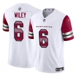 Men's Washington Commanders #6 Michael Wiley White 2024 F.U.S.E. Vapor Limited Football Stitched Jersey
