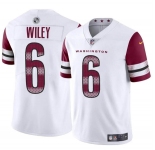 Men's Washington Commanders #6 Michael Wiley White 2024 Vapor Limited Football Stitched Jersey