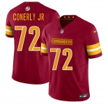 Men's Washington Commanders #72 Josh Conerly Jr Burgundy 2025 Draft F.U.S.E. Vapor Limited Football Stitched Jersey