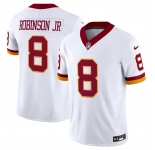 Men's Washington Commanders #8 Brian Robinson Jr. White 2025 F.U.S.E. Throwback Vapor Limited Football Stitched Jersey