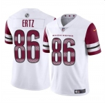 Men's Washington Commanders #86 Zach Ertz White Vapor Limited Football Stitched Jersey