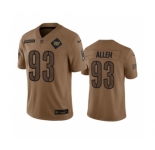 Men's Washington Commanders #93 Jonathan Allen 2023 Brown Salute To Service Limited Football Stitched Jersey