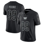 Men's Washington Commanders #99 Chase Young  Black Reflective Limited Stitched Football Jersey