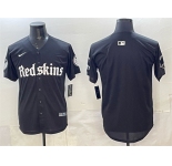 Men's Washington Commanders Blank Black 'Gothic Capitol Shadows Edition' Limited Stitched Baseball Jersey