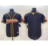 Men's Washington Commanders Blank Black Limited Stitched Baseball Jersey